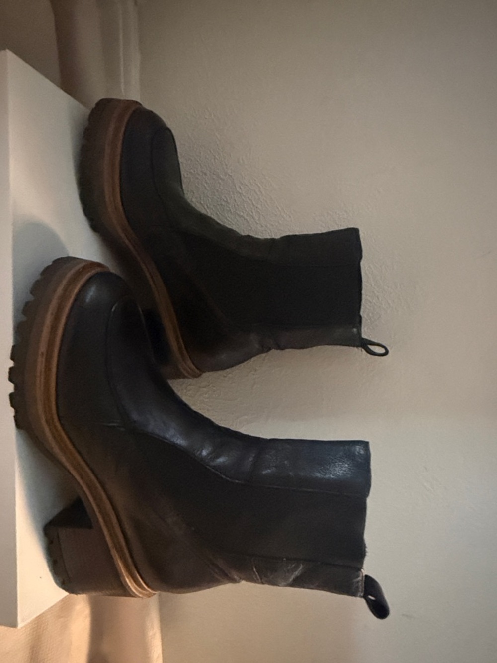 Mis Mooz Evanna Platform Booties with Brown Lug Sole - Women - Picture 3 of 6